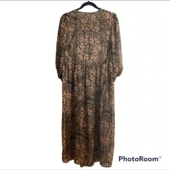 Jade by Johnny Was silk chiffon Midi Jolene dress Small - Picture 5 of 10